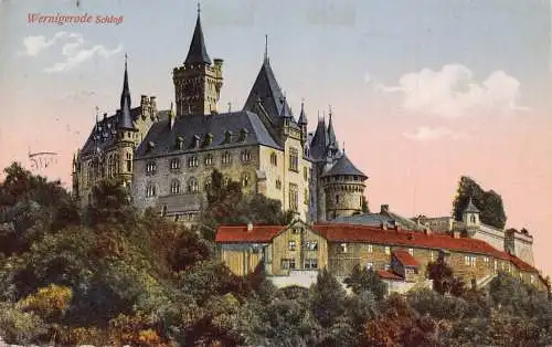 Deutschland 1949 Schloss Wernigerode Vintage Postkarte