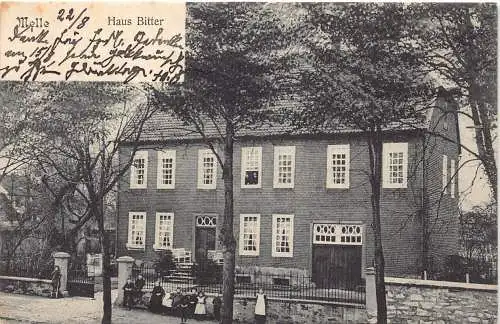 Deutschland 1905 Melle Haus Bitter Haus Vintage Postkarte