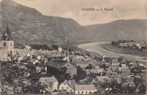 Deutschland 1916 Kobern ad Mosel Gesamtansicht WWI Feldpostkarte