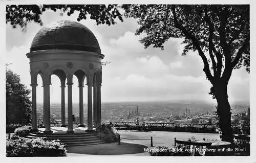 Deutschland 1938 Wiesbaden Blick vom Neroberg alte Postkarte