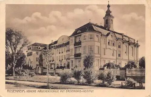 Deutschland 1917 Rosenheim Höhere Maedchenschule Schulinstitut 1. Weltkrieg Feldpostkarte