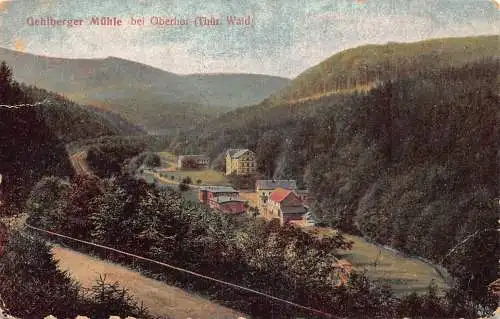 Deutschland 1925 Gehlberger Mühle bei Oberhol Thür Wald Vintage Postkarte