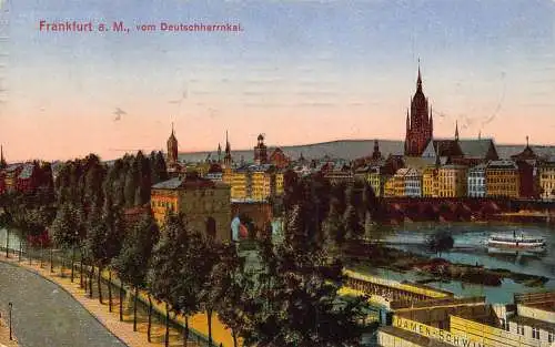 Deutschland 1920 Frankfurt a M Vom Deutschherrnkal Vintage Postkarte