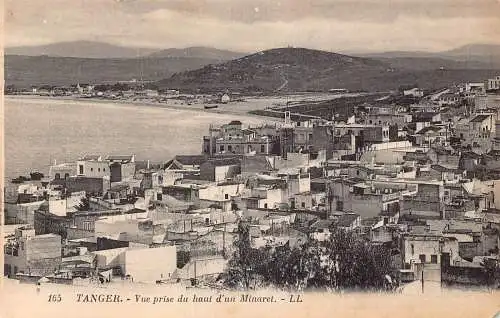Marokko Tanger Vue prise du haut d'un Minarett Gesamtansicht Vintage Postkarte
