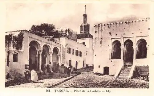 Marokko Tanger Place de la Casbah Vintage Postkarte