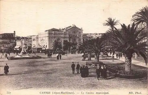 Frankreich Cannes 1917 Casino Municipal Feldpost WWI Vintage Postkarte