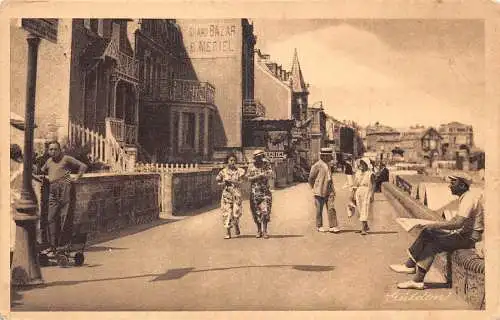 Frankreich Saint Aubin Digue vers le Castel Grand Bazar B Meriel Vintage Postkarte