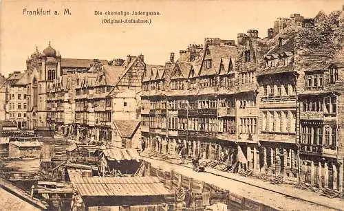 Deutschland Frankfurt a M Ehemalige Judengasse Straße Vintage Postkarte