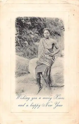 Südafrika 1904 gebürtige Frau ethnische Vintage Postkarte
