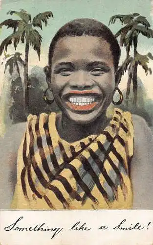 Südafrika 1906 einheimisches Mädchen lächelnd ethnisch Vintage Postkarte
