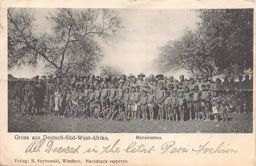 Deutsch Südwestafrika 1905 Khoekhoe Stamm Ureinwohner ethnische Postkarte