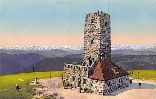 Deutschland Feldberg Schwarzwald Feldbergturm Turm Vintage Postkarte