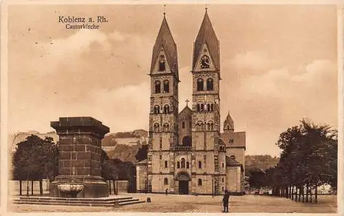 Deutschland Koblenz a Rh Castorkirche Kirche Vintage Postkarte