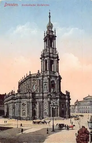 Deutschland Dresden 1918 Feldpost 1. Weltkrieg Katholische Kirche Vintage Postkarte