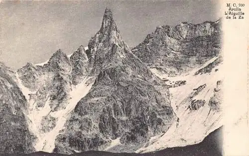 Schweiz Arolla L'Aiguille de la Za Berg Vintage Postkarte