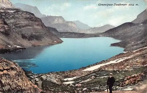 Schweiz Gemnipass Daubensee Berg Postkarte