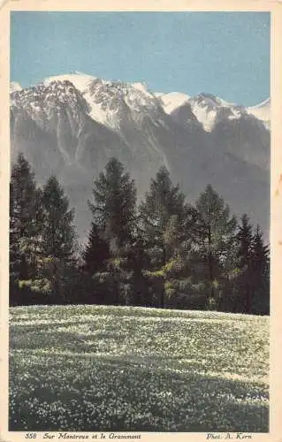 Schweiz Sur Montreux et Grammont Berg Vintage Postkarte