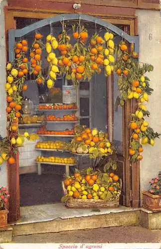 Italien in der Nähe von Comer See Orangen und Zitronenladen Spaccio d'agrumi Postkarte