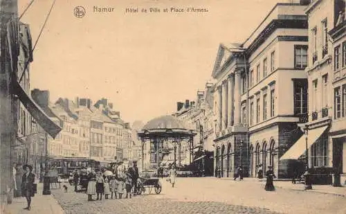 Belgien Namur Hotel de Ville Place d'Armes Vintage Postkarte
