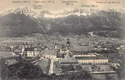 Österreich Innsbruck vom Berg Isel Gipfel Vintage Postkarte