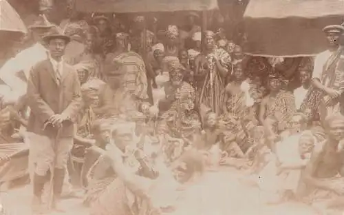 Südafrika Ureinwohner Stamm Familie ethnisch Vintage RPPC Postkarte