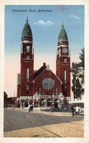 Niederlande 1926 Wilhelmina Kerk Rotterdam Kirche Vintage Postkarte