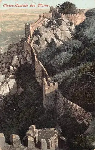 Portugal Cintra Castello dos Moros Schloss Vintage Postkarte