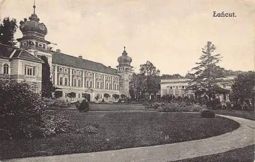 Polen Schloss Lancut Vintage Postkarte