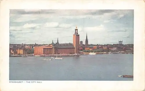 Schweden Stadshuset Rathaus Stockholm Vintage Postkarte