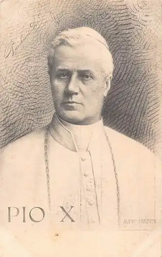 Portrait Religiös Papa Pio X Papst Pius X Vatikan Vintage Postkarte
