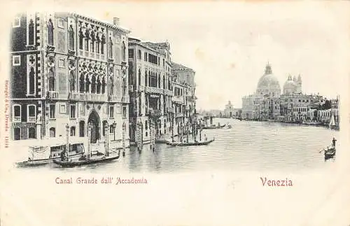 Italien Venedig Venezia Canal Grande dall' Accademia Vintage Postkarte
