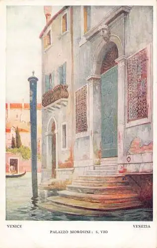 Italien Venedig Venezia Palazzo Morosini S Vio Palace Vintage Postkarte