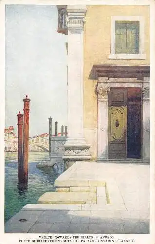 Italien Venedig Venezia Richtung Rialto S Angelo Vintage Postkarte