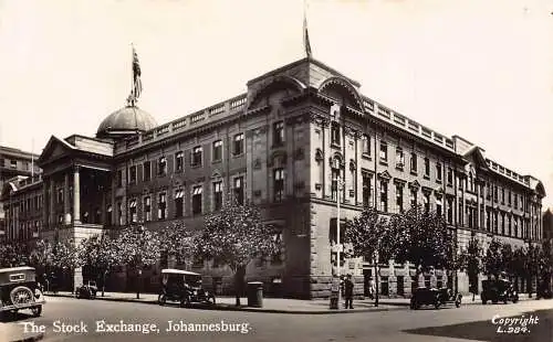 Südafrika Johannesburg Börse Autos RPPC Vintage Postkarte