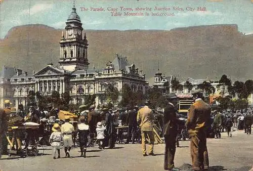 Südafrika Cape Parade Auktion Verkauf Rathaus Tafelberg Postkarte