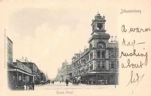 Südafrika Johannesburg Rissik Street Vintage Postkarte