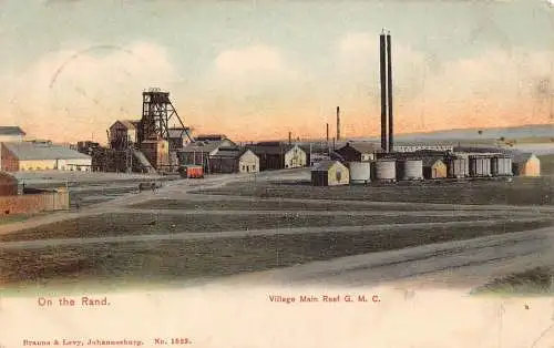 Südafrika 1911 Am Rand Village Main Reef GMC Industrie Fabrik Postkarte