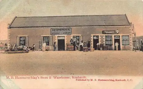 Südafrika 1911 MB Hammerschlag's Store & Warehouse Kenhardt Postkarte