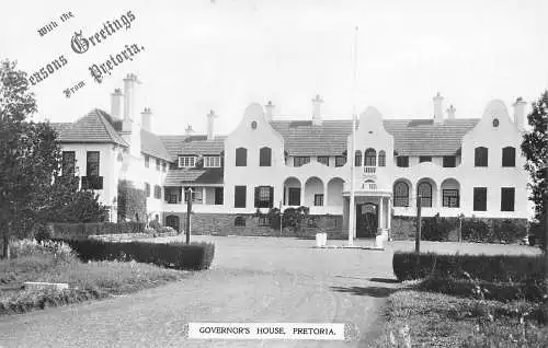 Südafrika mit den Jahreszeitengrüßen aus dem Gouverneurshaus von Pretoria Postkarte