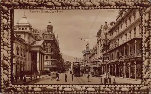 Südafrika Kapstadt Adderley Street Doppeldecker Straßenbahn Auto Shells Postkarte
