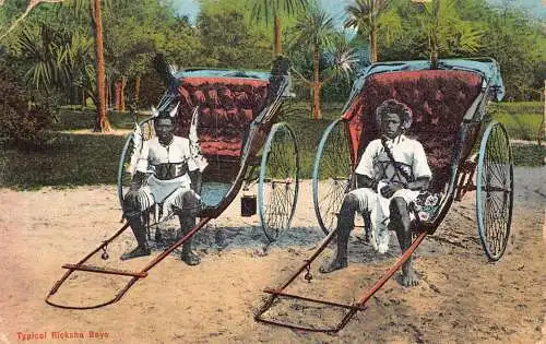 Südafrika 1912 Johannesburg Typische Rikscha Jungen Ethnische Kleidung Postkarte