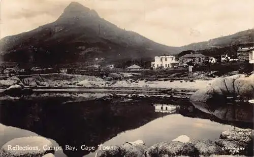 Südafrika Reflections Camps Bay Kapstadt See Vintage Postkarte