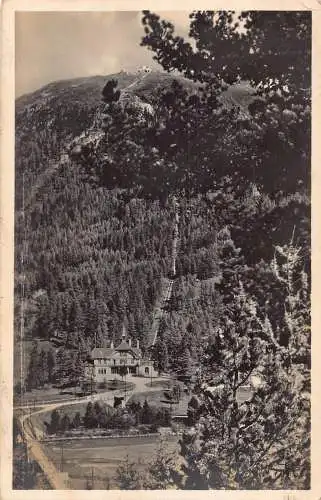 Schweiz Drahtseilbahn Muottas Muraigl Standseilbahn Vintage Postkarte