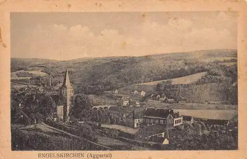 Deutschland Engelskirchen Aggertal Gesamtansicht Vintage Postkarte