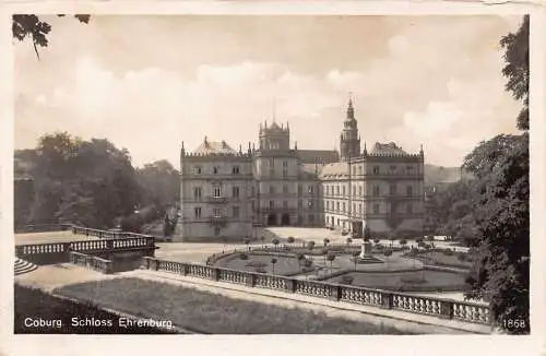 Deutschland Coburg Schloss Ehrenburg Schloss RPPC Vintage Postkarte
