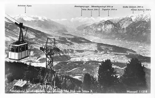 Österreich Patscherkofel Seilschwebebahn Innsbruck Tirol Seilbahn RPPC Postkarte