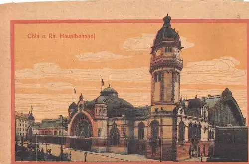Deutschland Köln Köln a Rh Hauptbahnhof Bahnhof Vintage Postkarte