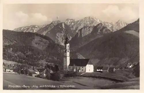 Deutschland Pfronten Berg I Allg Schlicke u Koellesspitze RPPC Vintage Postkarte