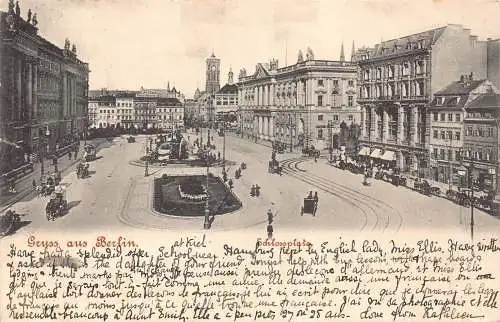 Deutschland 1903 Gruss aus Berlin Schlossplatz Vintage Postkarte