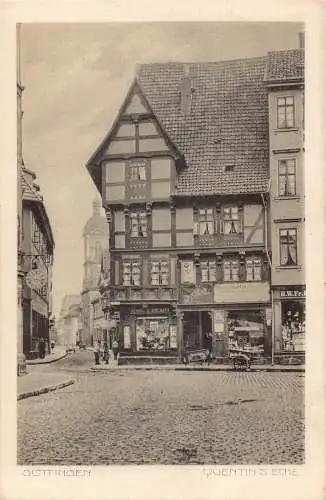 Deutschland Göttingen Quentin's Ecke Shops Vintage Postkarte
